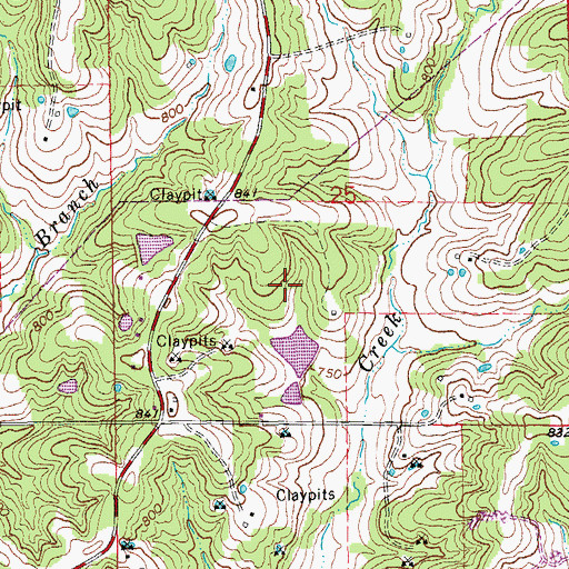 Topographic Map of Oscar F Juergens Dam, MO