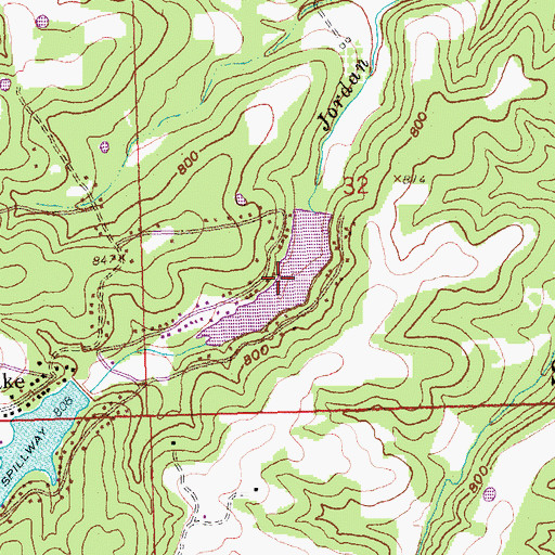 Topographic Map of Parker Lake Number 2, MO