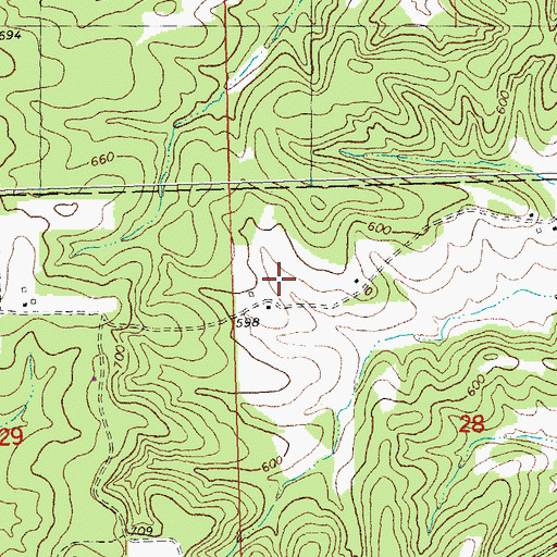Topographic Map of Hable Dam, MO