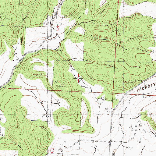 Topographic Map of Jackman Lake, MO