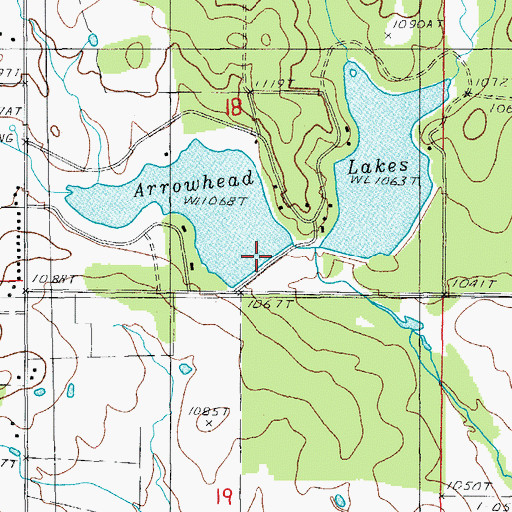 Topographic Map of Stokes Lake Number 1 Dam, MO