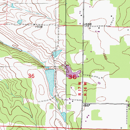 Topographic Map of Burk Bridge Company East Lake Dam, MO