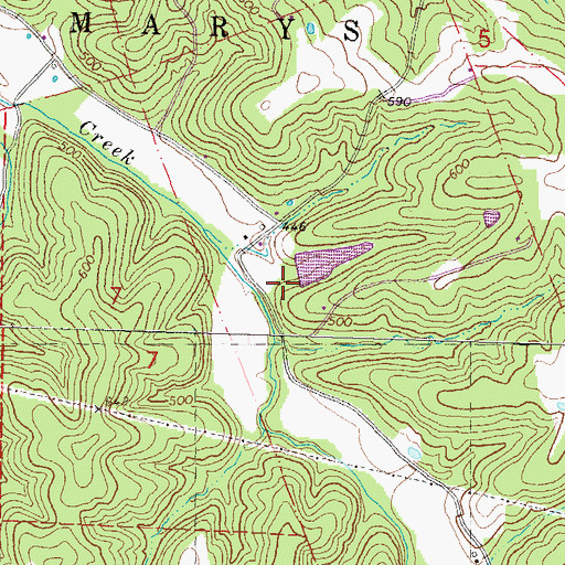 Topographic Map of Circle K Ranch Lake, MO