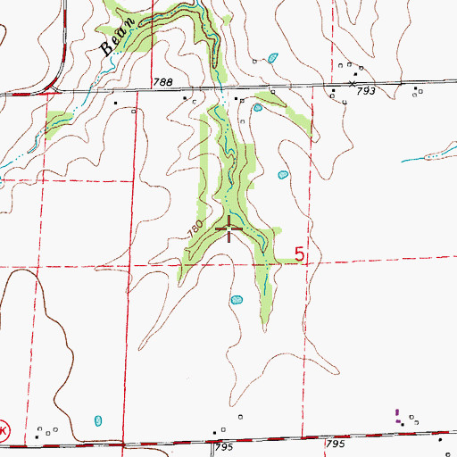 Topographic Map of Pehle Lake Dam, MO