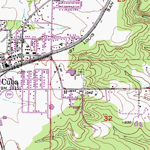 Topographic Map of Rutz Lake, MO