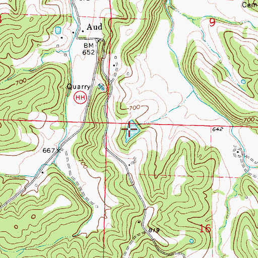 Topographic Map of Lake Isabell, MO