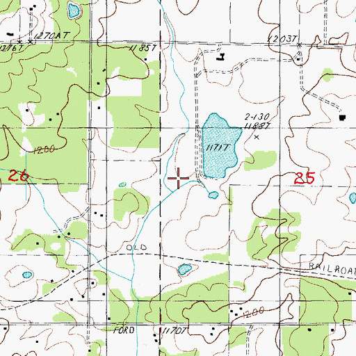Topographic Map of Cooper Dam, MO