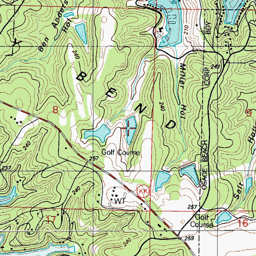 Topographic Map of Burton Duenke Number 1 Reservoir, MO
