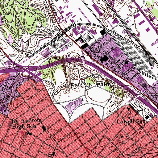 Topographic Map of O'Fallon Park, MO
