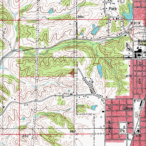 Topographic Map of Adair County, MO