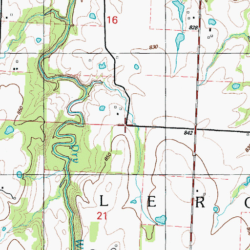 Topographic Map of Township of Leroy, MO