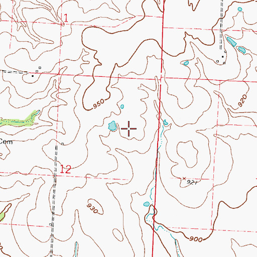 Topographic Map of Township of White, MO