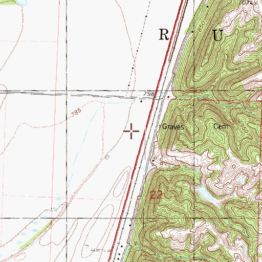 Topographic Map of Township of Rush, MO
