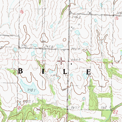Topographic Map of Township of Mirabile, MO