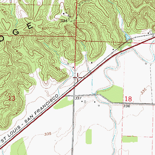 Topographic Map of Township of Welch, MO