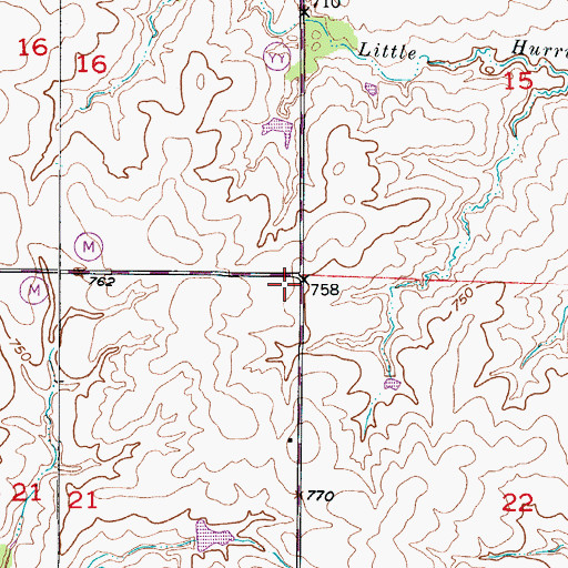 Topographic Map of Township of Ridge, MO