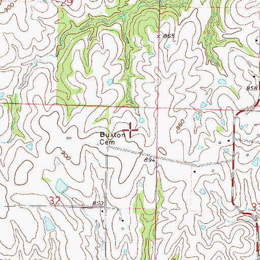Topographic Map of Township of Fishing River, MO