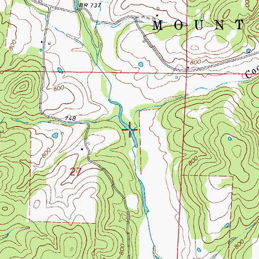 Topographic Map of Cooper Branch, AR