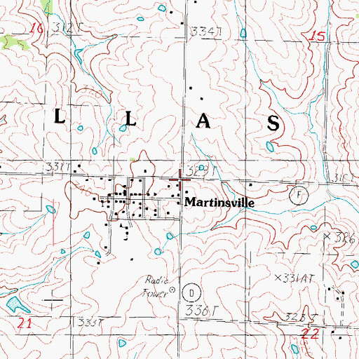 Topographic Map of Township of Dallas, MO