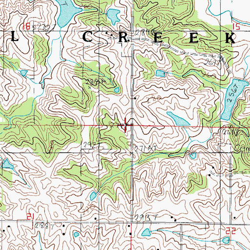 Topographic Map of Township of Trail Creek, MO
