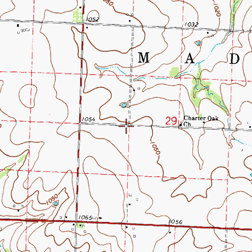 Topographic Map of Township of Madison, MO