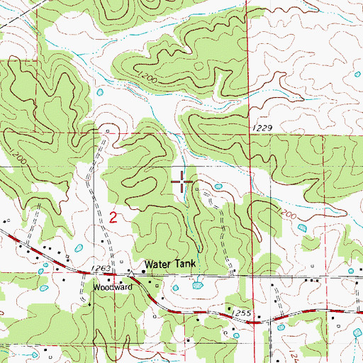 Topographic Map of Township of Spring Hollow, MO