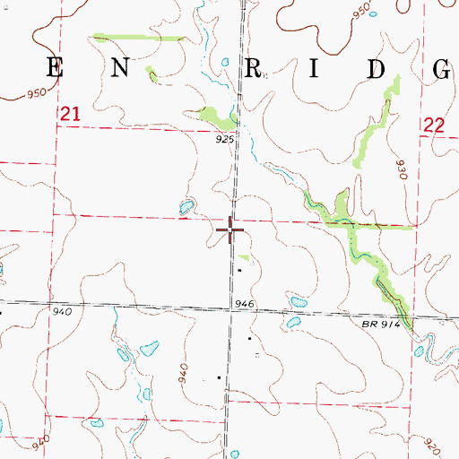 Topographic Map of Township of Green Ridge, MO