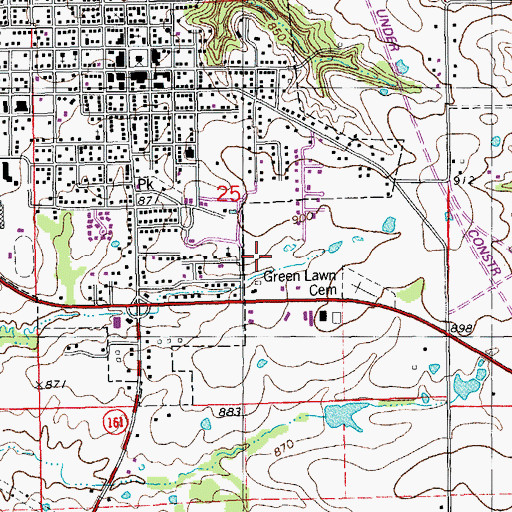 Topographic Map of Township of Cuivre, MO