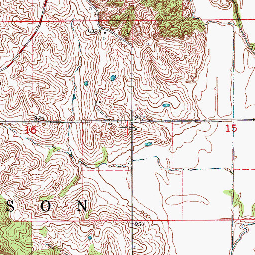 Topographic Map of Township of Jackson, MO