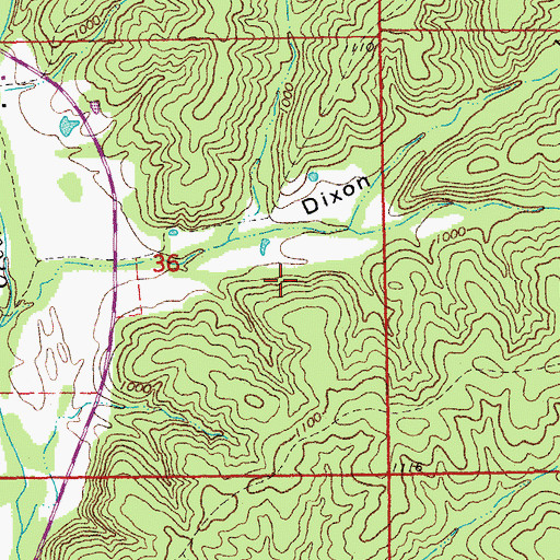 Topographic Map of Township of Jackson, MO