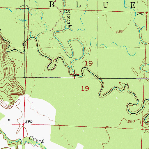 Topographic Map of Cypress Slough, AR