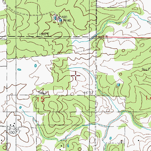Topographic Map of Township of Spring Creek, MO