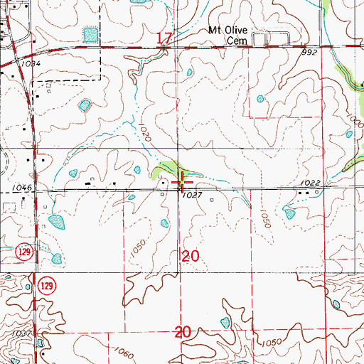 Topographic Map of Township of Penn, MO