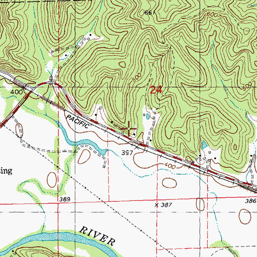 Topographic Map of Township of Williams, MO