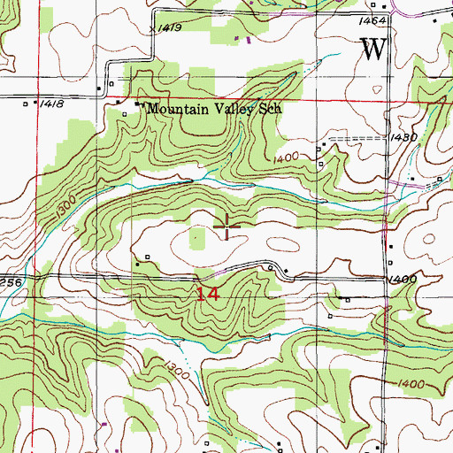 Topographic Map of Township of Wood, MO