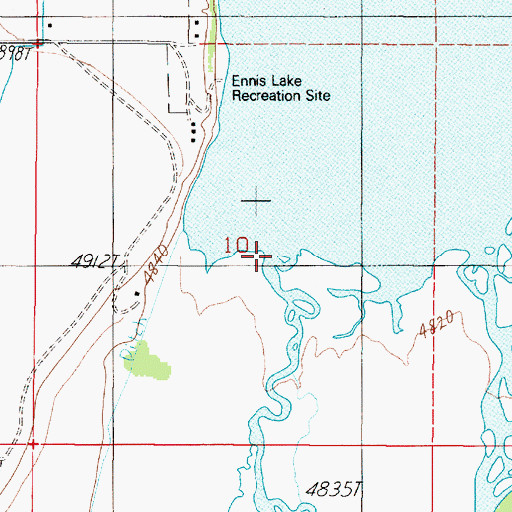 Topographic Map of Fletcher Channel, MT
