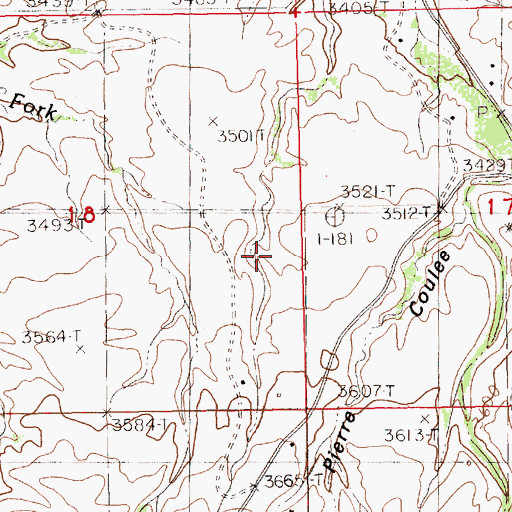 Topographic Map of Rocky Boy's Reservation, MT