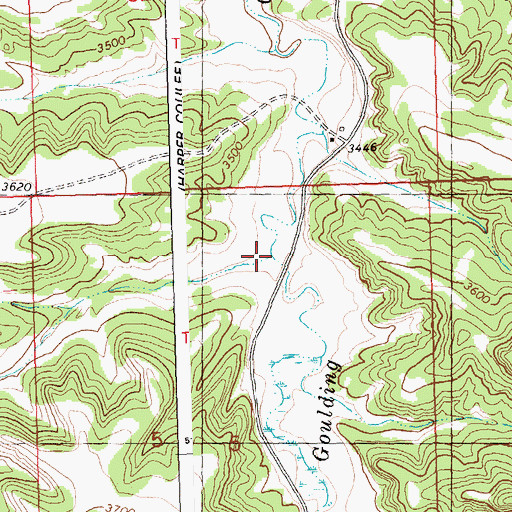 Topographic Map of Lamott Coulee, MT