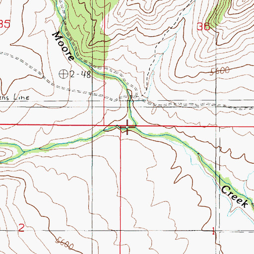 Topographic Map of Slade Creek, MT