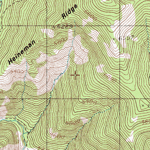Topographic Map of Heineman Ridge, MT