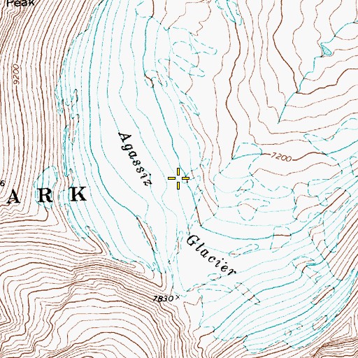 Topographic Map of Agassiz Glacier, MT