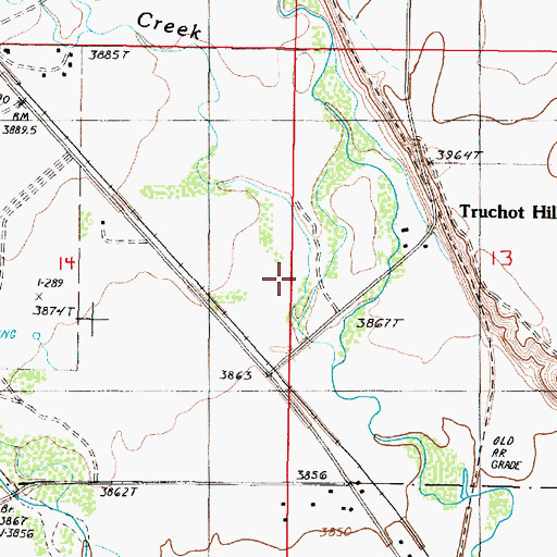 Topographic Map of Agency Creek, MT