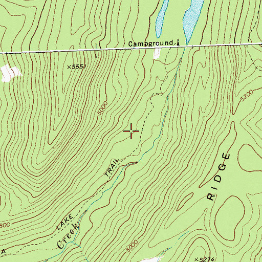 Topographic Map of Akokala Lake Trail, MT