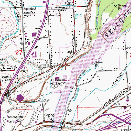 Topographic Map of Alkali Creek, MT