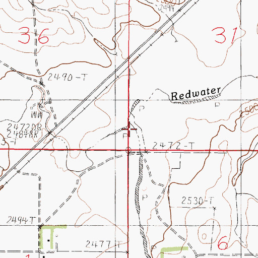 Topographic Map of Antelope Creek, MT