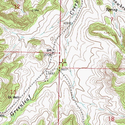 Topographic Map of Ash Creek, MT