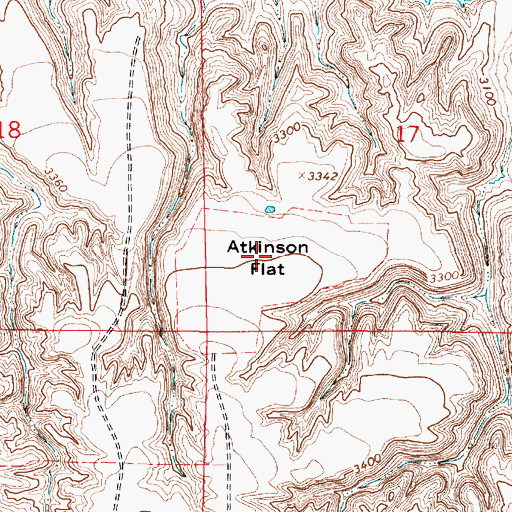Topographic Map of Atkinson Flat, MT
