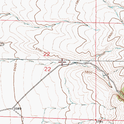 Topographic Map of Axes Canyon, MT