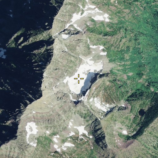Aerial/Satellite Image of Baby Glacier, MT