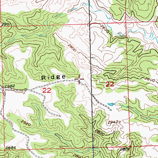 Topographic Map of Barnes Ridge, MT
